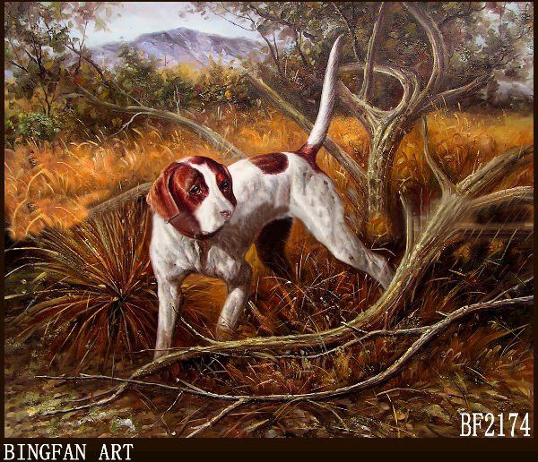 A Dog Brown Background Canvas Animal Oil Paintings