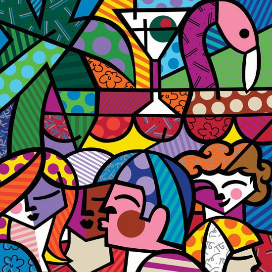 A Snake Subject With Many People Square Shape Animal Oil Paintings
