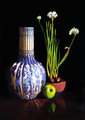 Black Background Canvas Vase Subject Still Life Oil Paintings
