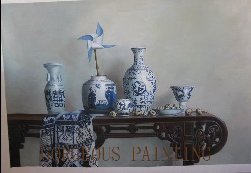 100% Handprinted Classical Books & Instruments Still life Oil Paintings on Cavas