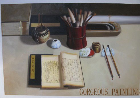 100% Handprinted Classical Instruments Home Decoration Still life Oil Paintings