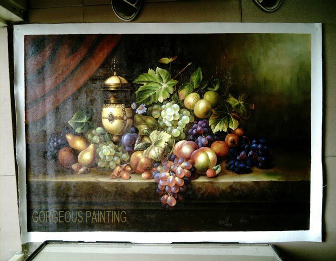 New Handmade Still Life Fruit Oil Painting