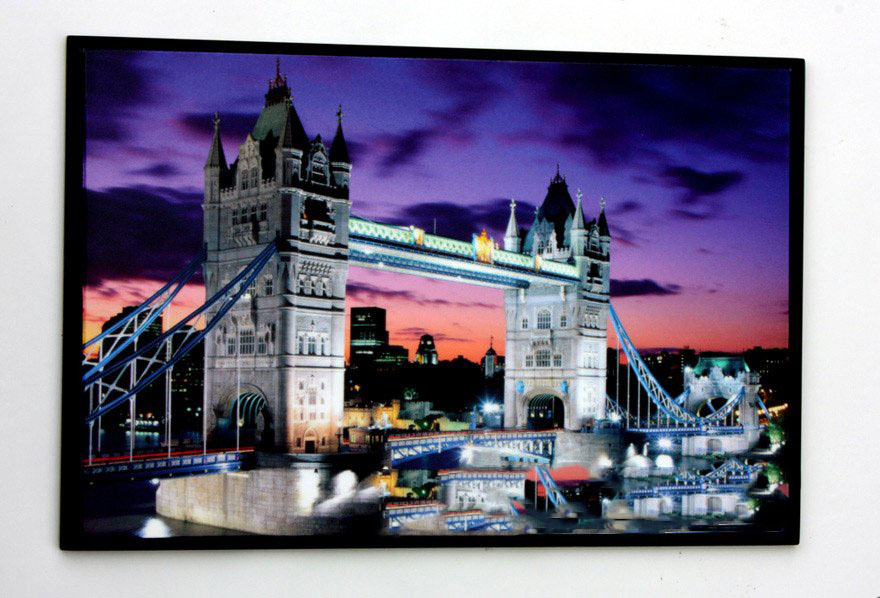 Building Subject Purple Background Unframed Scenery Oil Paintings