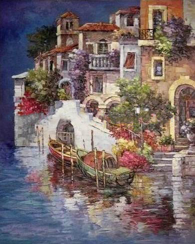 Wonder Beautiful Customized Dimensions Mediterranean Scenery Oil Paintings