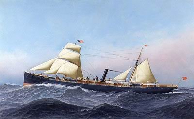 Sailing Boat Blue Sky Background Canvas Seascape Oil Paintings