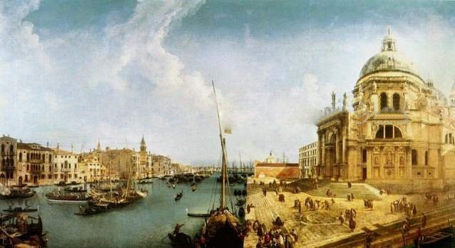 Yellow Background With Many Castles Canvas Seascape Oil Paintings