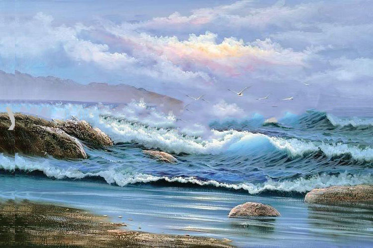 Customized Dimensions Spectacular Free Sizes Seascape Oil Paintings