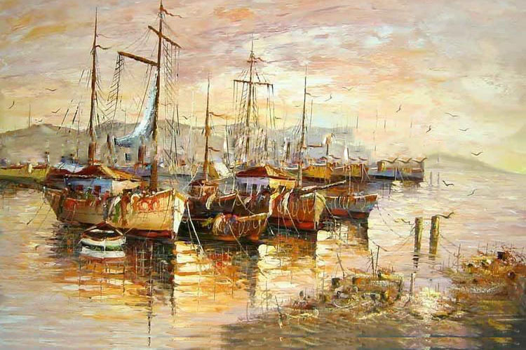 Venice Title Customized Dimensions Lifelike Seascape Oil Paintings