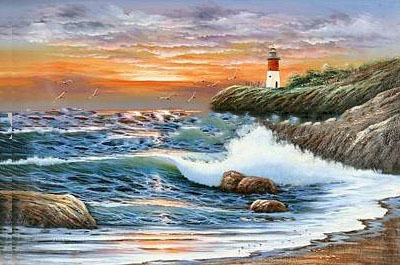 Extremely Beautiful With or Without Frame Handpainted Seascape Oil Paintings