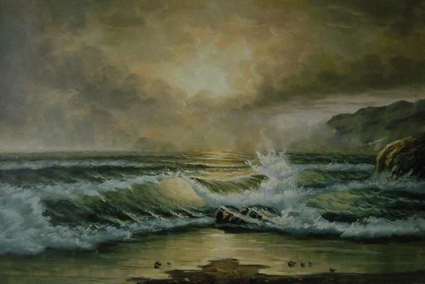Wonderful Workmanship Very Lifelike Well Shape Seascape Oil Paintings