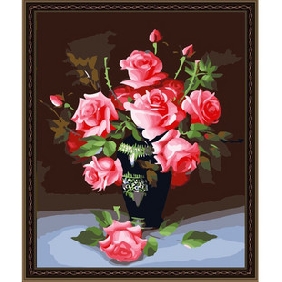 Framed Excellent Gray Background Still life Oil Paintings