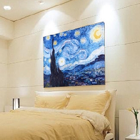 Blue Sky Subject Vivid Colour Unframed Modern Oil Paintings