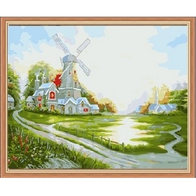 Landscape Wonderful Houses Subject With No Deformation Still life Oil Paintings