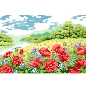 Sea Background Flower Subject Vivid Colour Still life Oil Paintings