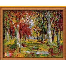 Fallen Leaves Background Canvas Landscape Wonderful Abstract Oil Paintings
