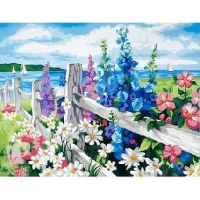 Landscape Excellent Flower Subject Mixcolor Background Landscape Oil Paintings