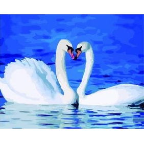 Domestic Goose Subject Blue Background Unframed Animal Oil Paintings