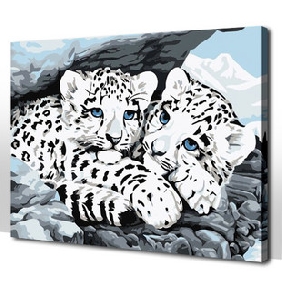 Little Leopard Subject Frameless Pure Hand-painted Animal Oil Paintings