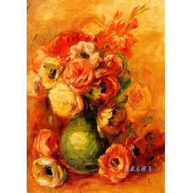 Orange Pure Hand-painted With No Deformation Flower Oil Paintings