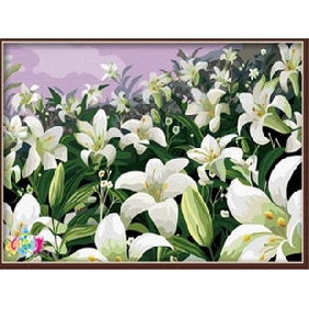 Lily Subject Frameless Wall Decoration Still life Oil Paintings