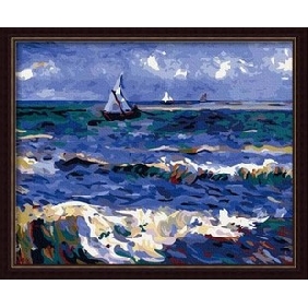 Huge Wave Blue Background Wall Decoration Seascape Oil Paintings