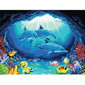 Sea World Subject Pure Hand-painted With Strong Sense Of Three-dimensional Seascape Oil Paintings