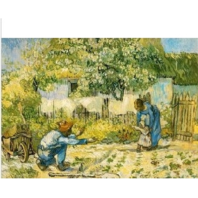 Three Person Subject Agriculturallot  Background Board Impressionist Oil Paintings