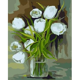 Tulip Subject Frameless Vivid Colour Flower Oil Paintingstulip