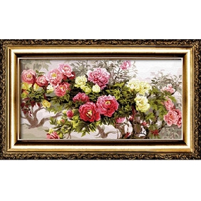 Peony Subject Wall Decoration With Strong Sense Of Three-dimensional Flower Oil Paintings