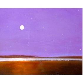 Purple Sky Subject Calm Sea Background Wall Decoration Seascape Oil Paintings