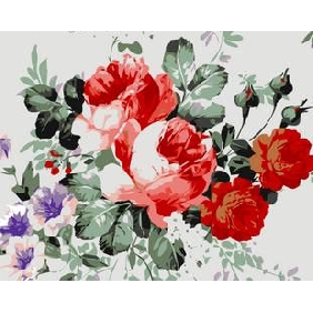 Frameless Peony Subject Canvas Realist Oil Paintings