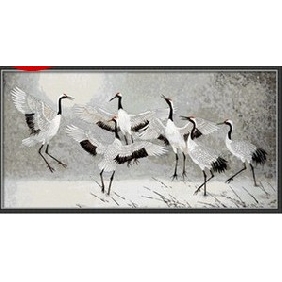 Red-crowned Crane Subject Pure Hand-painted On Canvas Animal Oil Paintings