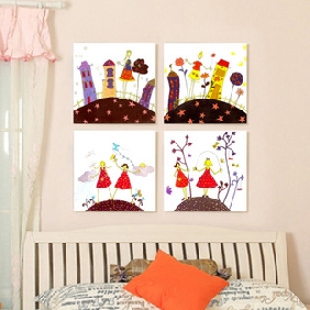 Cartoon Pure Hand-painted Vivid Colour Modern Oil Paintings