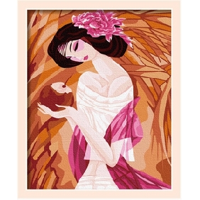 A Woman Subject Frameless Pure Hand-painted Modern Oil Paintings