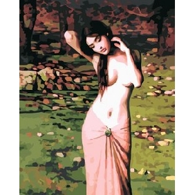 Half Nude Girl Subject Grassland Background On Canvas Modern Oil Paintings