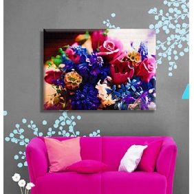 Beautiful And Wonderful Vivid Colour Board Flower Oil Paintings