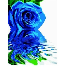 With Strong Sense Of Three-dimensional Parlour Decoration Blue Rose Subject Flower Oil Paintings
