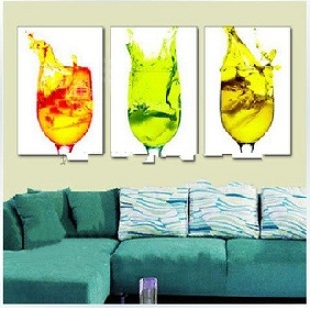 Three Goblets Subject Wall Decoration Unframed Abstract Oil Paintings