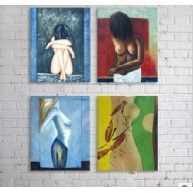 Nude Character Subject On Canvas Four League Draw Modern Oil Paintings