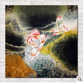 Lotus Subject On Canvas Pure Hand-painted Modern Oil Paintings  Lotus Subject On Canvas Pure Hand-painted Modern Oil Paintings