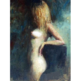 A Nude Woman Subject Gray Wall Background Unframed Impressionist Oil Paintings