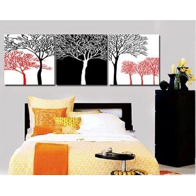 Several Tree Subject Bedroom Decoration Vivid Colour Abstract Oil Paintings