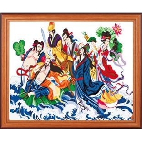 Eight Immortals Subject Colorful Wall Decoration Modern Oil Paintings  Eight Immortals Subject Colorful Wall Decoration Modern Oil Paintings