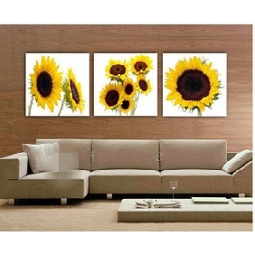 Sunflower Subject White Background Wall Decoration Modern Oil Paintings  Sunflower Subject White Background Wall Decoration Modern Oil Paintings
