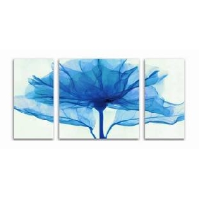 Blue Flower Simple Style Wall Decoration Abstract Oil Paintings