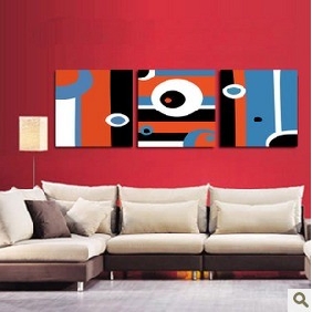 Rectangular Shape Wall Decoration Unframed Abstract Oil Paintings
