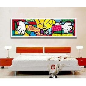 Pure Hand-painted Canvas Colorful Animal Oil Paintings