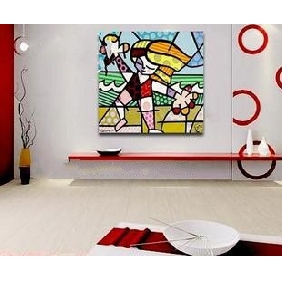 A Ethnic Man Subject Mixcolor Wall Decoration Animal Oil Paintings