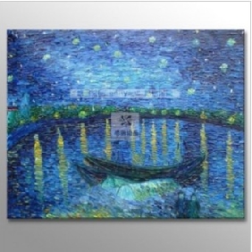 Blue River Background Canvas Scenery Oil Paintings