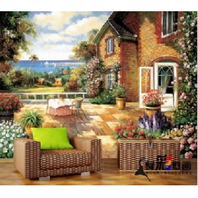 Colourful Beautiful Nature Garden Background Scenery Oil Paintings